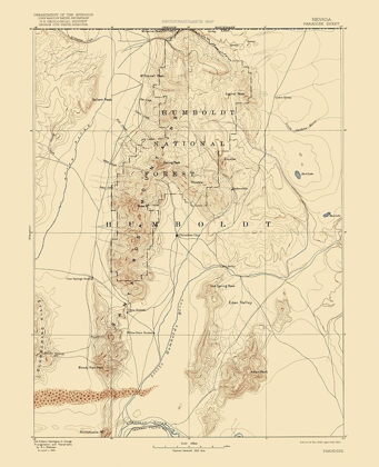 Picture of PARADISE NEVADA SHEET - USGS 1893