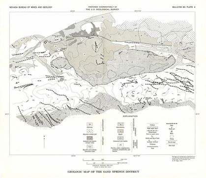 Picture of SAND SPRINGS DISTRICT NEVADA MINES - USGS 1951