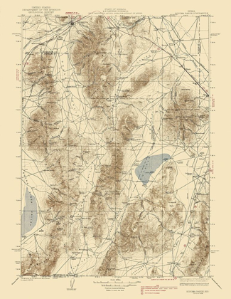 Picture of SONOMA RANGE NEVADA QUAD - USGS 1939