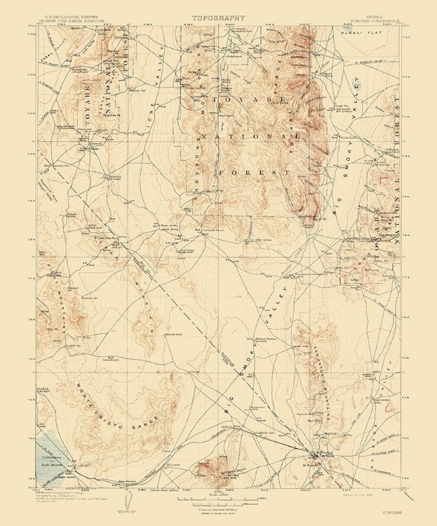 Picture of TONOPAH NEVADA QUAD - USGS 1908