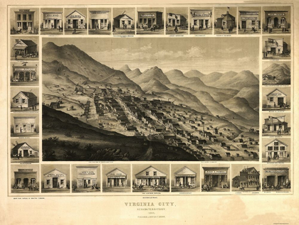 Picture of VIRGINIA CITY NEVADA - KUCHEL 1861