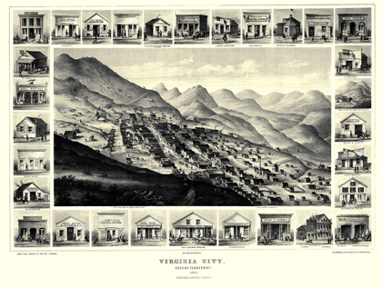 Picture of VIRGINIA CITY NEVADA - BROWN 1861