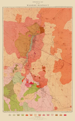 Picture of WASHOE DISTRICT NEVADA - BECKER 1882