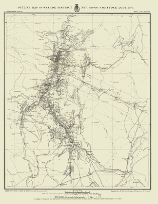 Picture of WASHOE DISTRICT SHOWING COMSTOCK LODE NEVADA