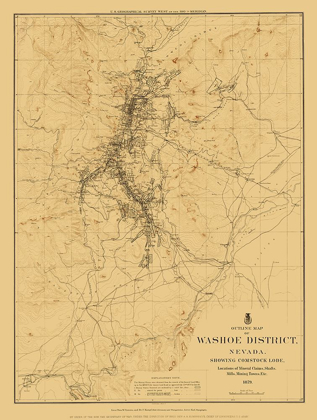 Picture of WASHOE DISTRICT OUTLINE COMSTOCK LODE NEVADA