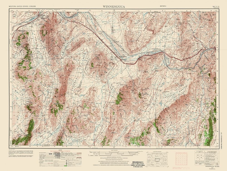 Picture of WINNEMUCCA NEVADA QUAD - USGS 1955