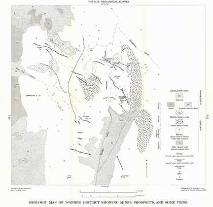 Picture of WONDER DISTRICT MINES PROSPECTS VEINS NV