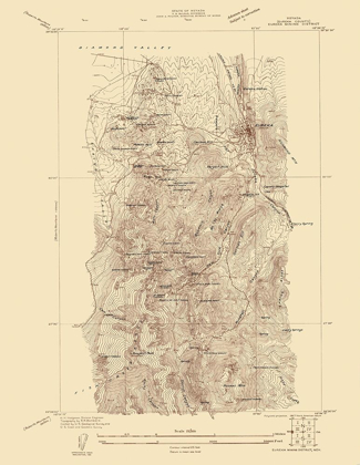 Picture of EUREKA MINING DISTRICT NEVADA SHEET - USGS 1927