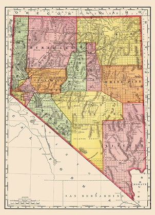 Picture of NEVADA - RAND MCNALLY 1893