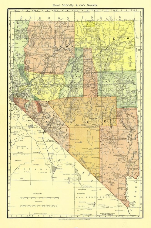 Picture of NEVADA - RAND MCNALLY 1893