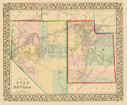 Picture of NEVADA, UTAH - MITCHELL 1870
