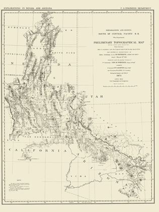 Picture of EXPLORATIONS NEVADA ARIZONA - WHEELER 1871