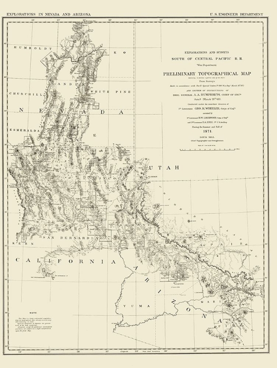 Picture of EXPLORATIONS NEVADA ARIZONA - WHEELER 1871