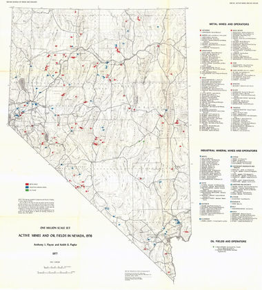 Picture of ACTIVE MINES OIL FIELDS NEVADA MINES - PAYNE 1976