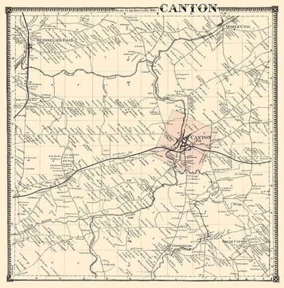 Picture of CANTON NEW YORK LANDOWNER - STONE 1865
