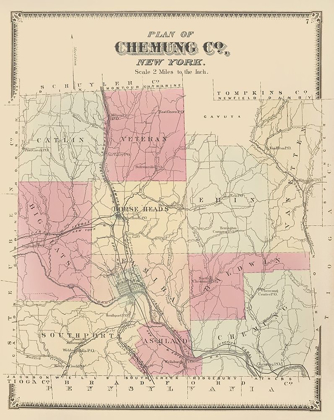 Picture of CHEMUNG NEW YORK - BEERS 1869