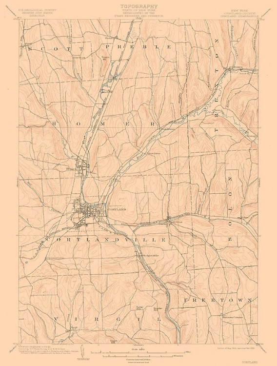 Picture of CORTLAND NEW YORK QUAD - USGS 1903