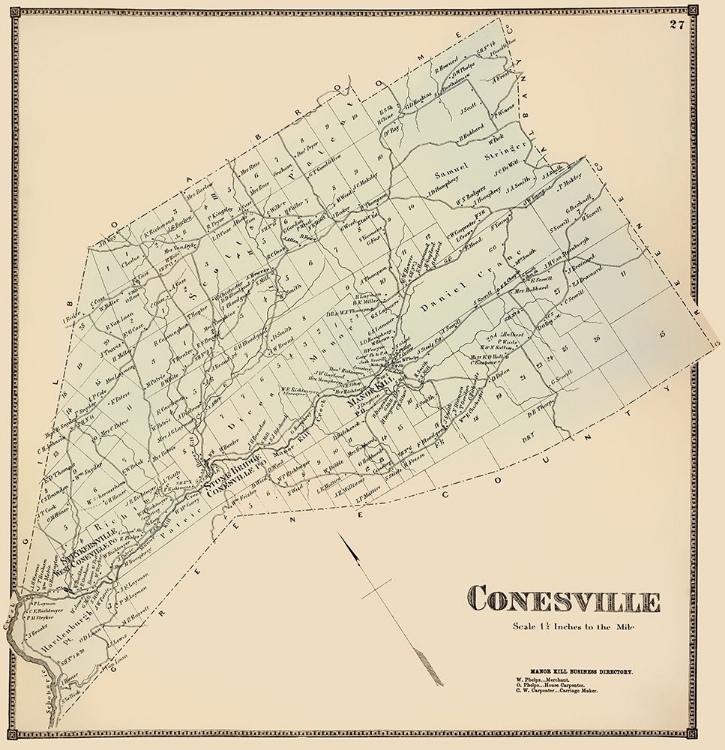 Picture of CONESVILLE NEW YORK LANDOWNER - STONE 1866