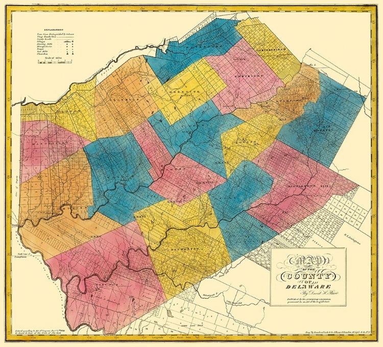 Picture of DELAWARE NEW YORK LANDOWNER - BURR 1829