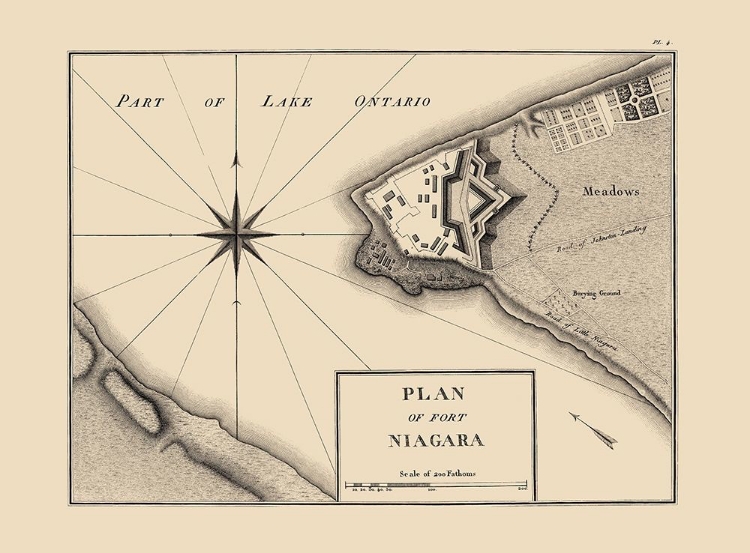 Picture of FORT NIAGARA NEW YORK PLAN - COLLOT 1796