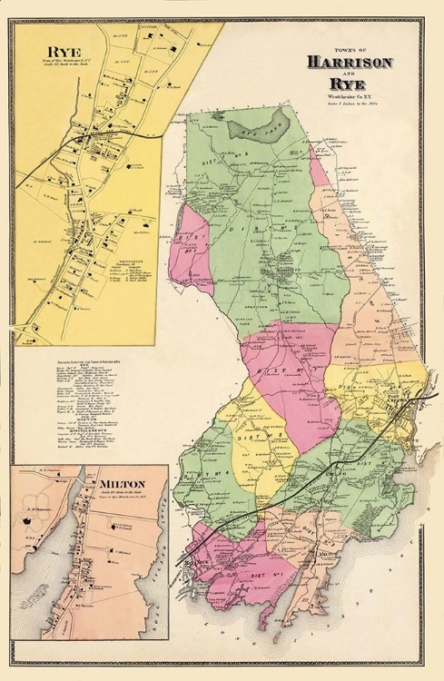 Picture of HARRISON, RYE NEW YORK LANDOWNER - BEERS 1868