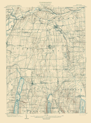 Picture of HONEOYE NEW YORK QUAD - USGS 1904