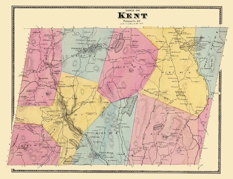Picture of KENT NEW YORK LANDOWNER - BEERS 1868
