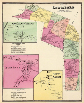 Picture of LEWISBORO NEW YORK LANDOWNER - BEERS 1868