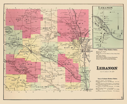 Picture of LEBANON NEW YORK LANDOWNER - WHITMAN 1875