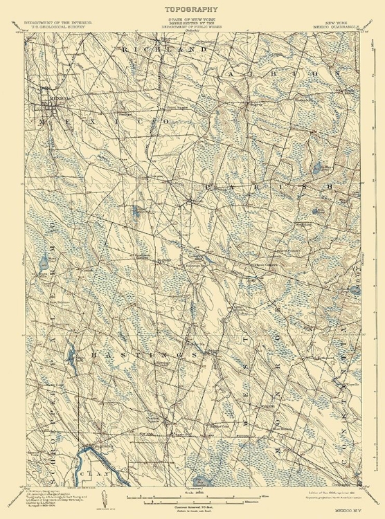 Picture of MEXICO NEW YORK QUAD - USGS 1905