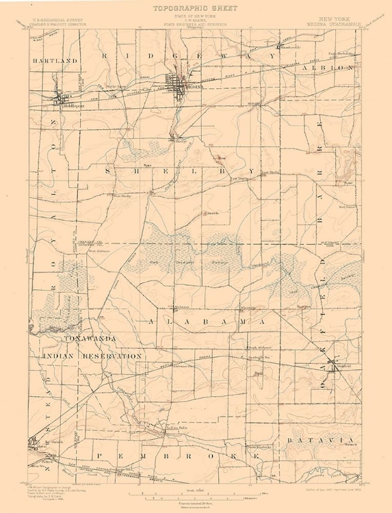 Picture of MEDINA NEW YORK QUAD - USGS 1897