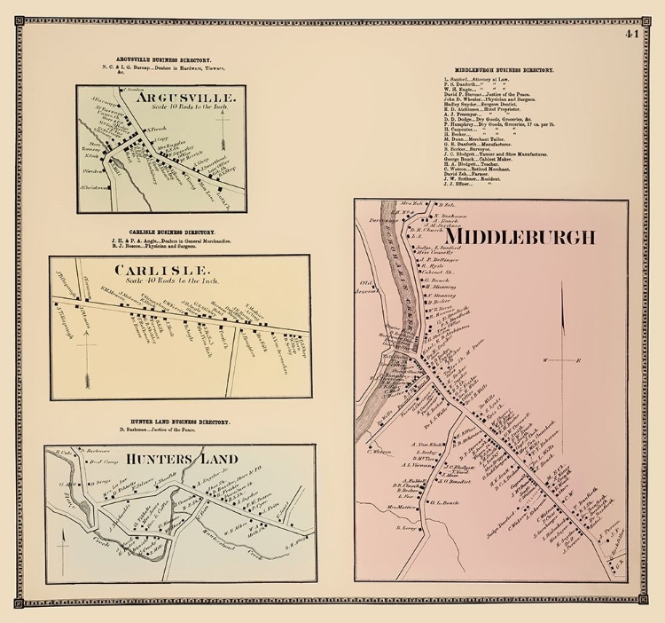 Picture of MIDDLEBURGH NEW YORK LANDOWNER - BEERS 1866