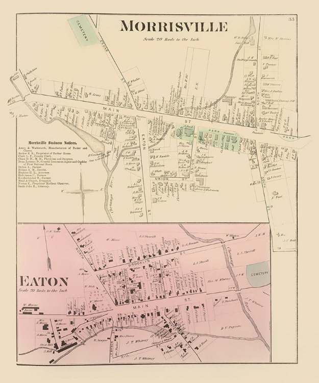 Picture of MORRISVILLE NEW YORK LANDOWNER - WHITMAN 1875