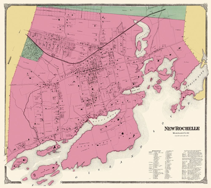 Picture of NEW ROCHELLE NEW YORK LANDOWNER - BEERS 1868