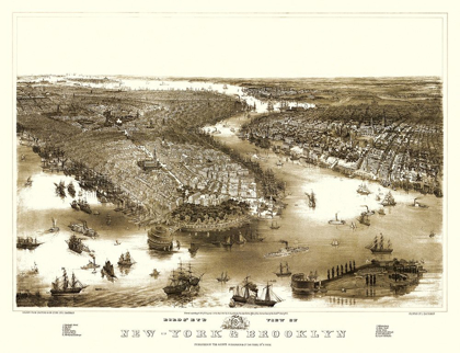 Picture of NEW YORK BROOKLYN NEW YORK - GUERBER 1851