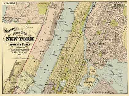 Picture of NEW YORK, ADJACENT CITIES NEW YORK - WATSON 1891