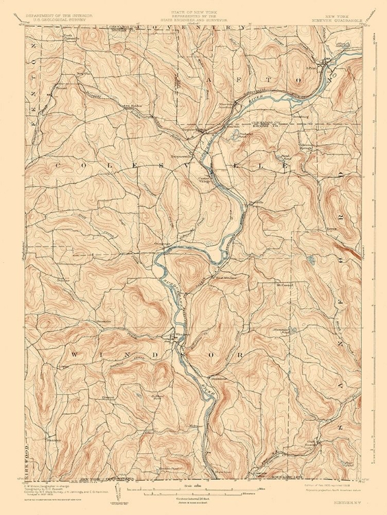 Picture of NENEVEH NEW YORK QUAD - USGS 1905