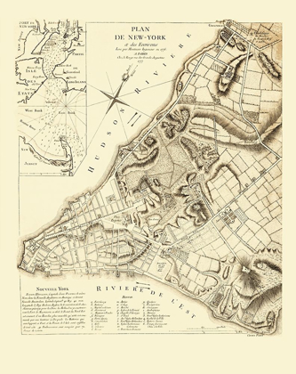 Picture of NEW YORK NEW YORK PLANNING - FRENCH ENGINEERS 1775
