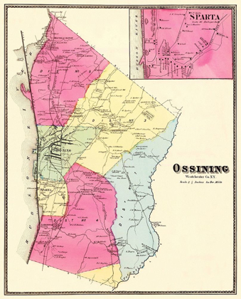 Picture of OSSINING, SPARTA NEW YORK LANDOWNER - BEERS 1868