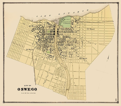 Picture of OSWEGO NEW YORK PLAT - STONE 1866