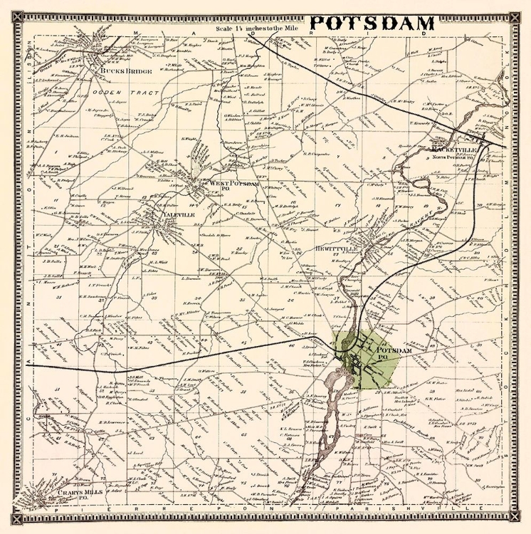 Picture of POTSDAM NEW YORK LANDOWNER - STONE 1865