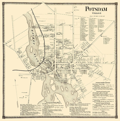 Picture of POTSDAM VILLAGE NEW YORK LANDOWNER - STONE 1865