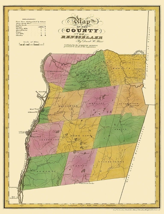 Picture of RENSSELAER NEW YORK LANDOWNER - BURR 1829