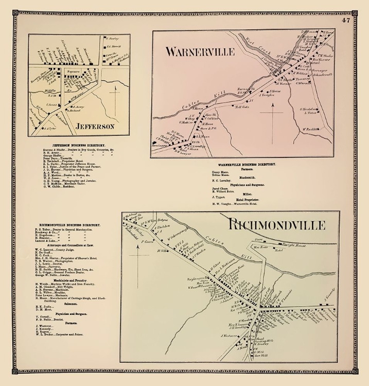 Picture of RICHMONDVILLE NEW YORK LANDOWNER - BEERS 1866
