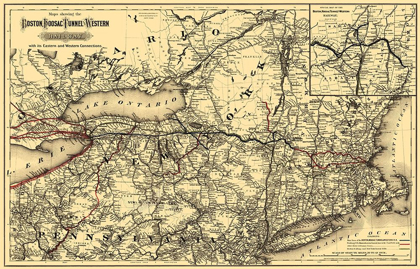 Picture of BOSTON, HOOSAC TUNNEL AND WESTERN RAILWAY 1881