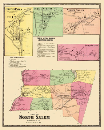 Picture of NORTH SALEM NEW YORK LANDOWNER - BEERS 1868