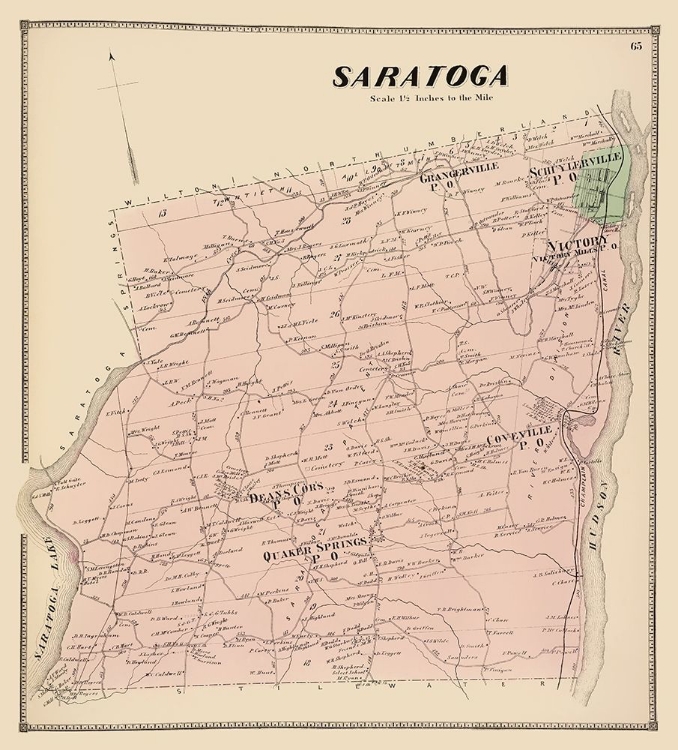 Picture of SARATOGA NEW YORK LANDOWNER - STONE 1866