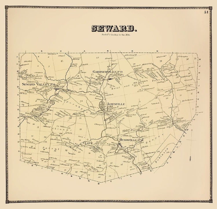 Picture of SEWARD NEW YORK LANDOWNER - STONE 1866