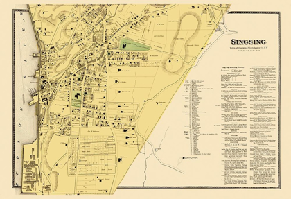 Picture of OSSINING, SINGSING NEW YORK LANDOWNER - BEERS 1868