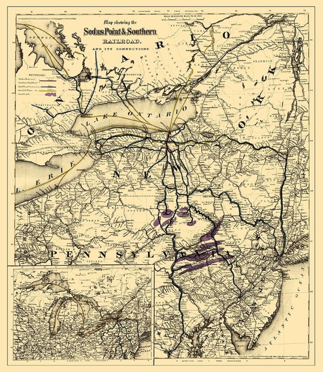 Picture of SODUS POINT AND SOUTHERN RAILROAD - COLTON 1872